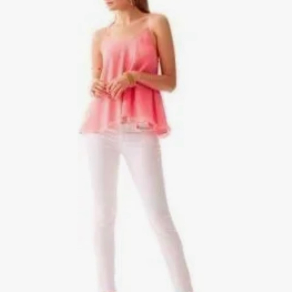 Lilly Pulitzer Silk Maisy top in Coral size S GUC